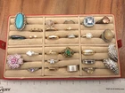 Vintage-Now Costume Fashion Jewelry Rings 25 Piece Mix Tone Crafters Ring Lot #1