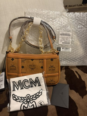 #ad MCM Delmy Visetos Mini Logo Shoulder Bag $425.00