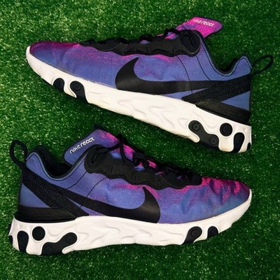 Nike React Element 55 Premium Sunset Shoes Women Size 8 Black Fuchsia CD6964-001