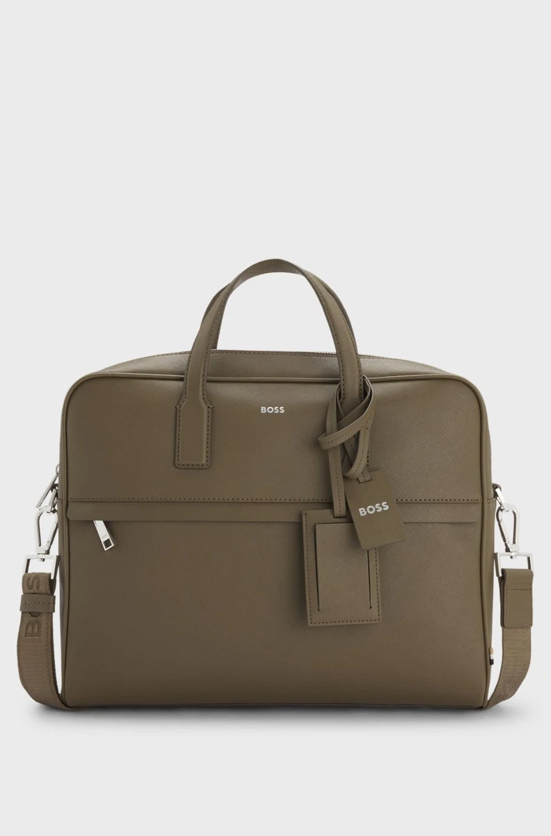 HUGO BOSS メンズ メッセンジャーバッグ レザー ブラウン used HUGO BOSS Brown Leather Bags for Men for sale | eBay
