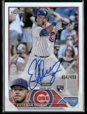 2023 TOPPS CHROME Esteban Quiroz AUTO /499 REFRACTOR RC CHICAGO CUBS