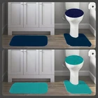 3PC #9 SOFT BATHROOM SET BATH MAT CONTOUR RUG TOILET LID COVER NEW 3 styles #6