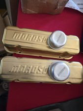 Vintage Moroso Gold V6 Aluminum Valve Covers Woth Breathers Nos No Box