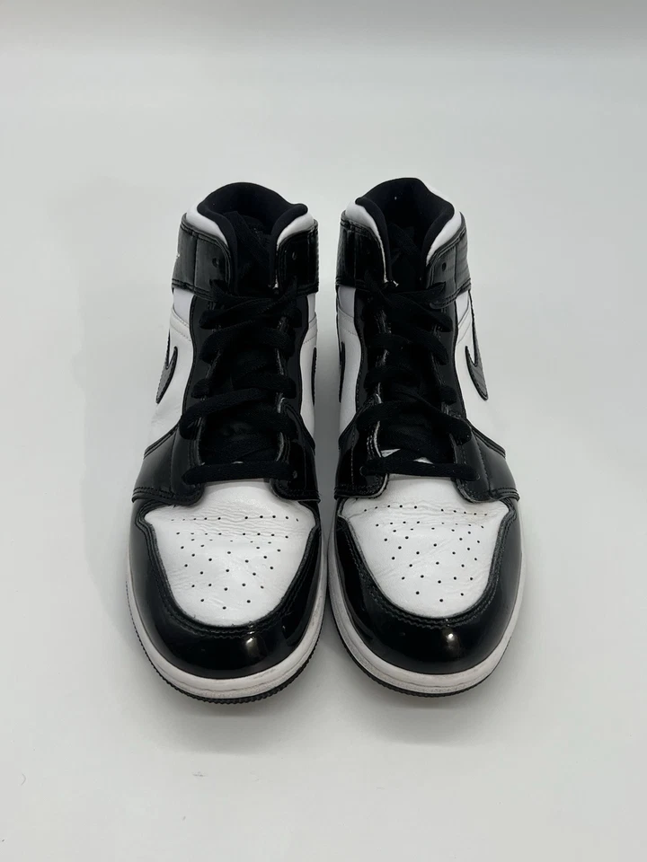 Nike Jordan 1 Mid GS SE из углеродного волокна молодежные размер 7y женские размер 8,5 черные/белые - Изображение 4 из 4