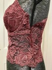 Cotton Club Bordeaux Burgundy Bustier Set 36D Underwired Made In Italy Designer — photo 3