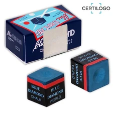 Longoni BLUE DIAMOND Billiard Chalk Brand New 2 pcs - AUTHORIZED DEALER