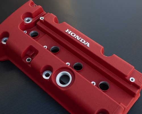 Honda K SERIES K24 K20 type r civic rsx valve cover PowderCoated JDM WRINKLE RED - Picture 12 of 12