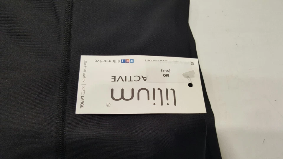 Leggings de yoga Lilium Active negros, malla + cuero, ¡¡NUEVOS!!! Foto 4 de 4