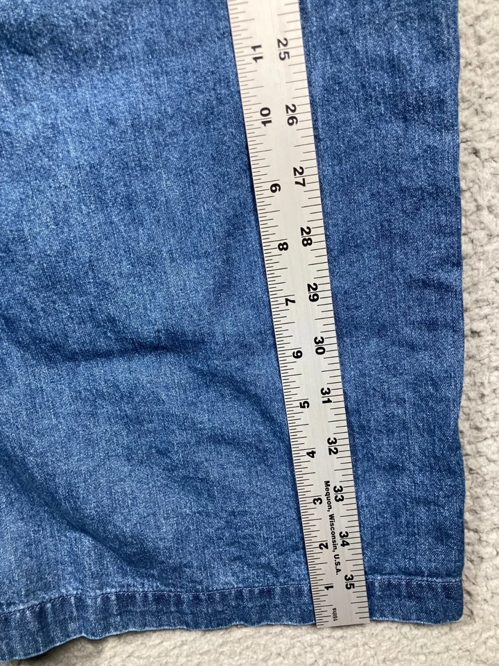 Vintage Marsh Landing Skirt Women's Plus 22W Blue Denim Modest Button Front - Image 4 of 4