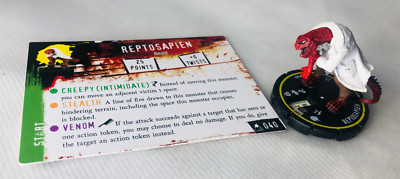 HorrorClix Reptosapien #040 gelb Figur Modell Vintage Horror Clix