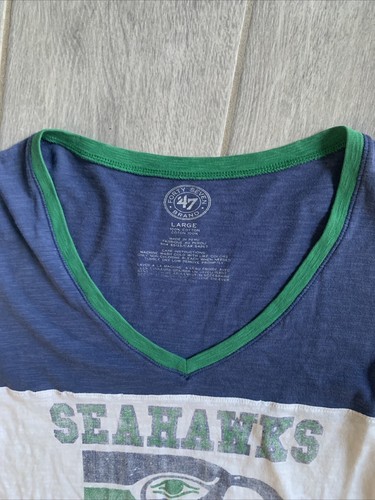 green - navy NFL Seattle Seahawks 47’ short sleeve Size L, established 1976, d2 - Picture 4 of 19