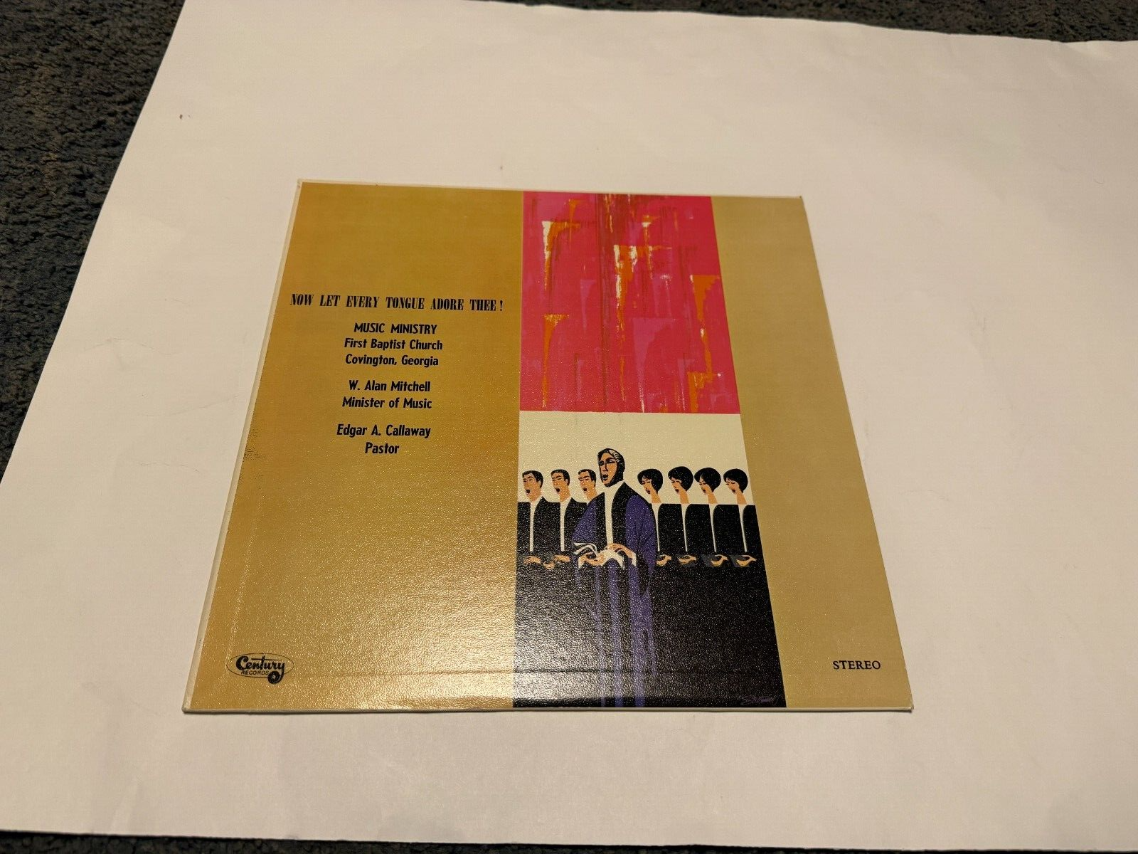 FIRST BAPTIST CHURCH COVINGTON GEORGIA VINYL NOW LET EVERY TONGUE ADORE THEE