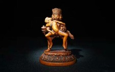Chinese Natural Boxwood Hand Carved Exquisite Buddha Statue 64130