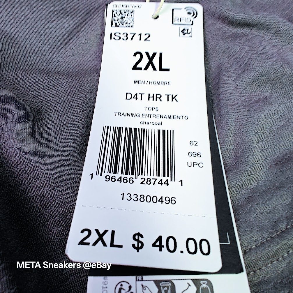 Adidas 2XL Mens Tank Top Grey Training Workout HEAT.RDY Cooling Shirt IS3712 NWT thumbnail 3