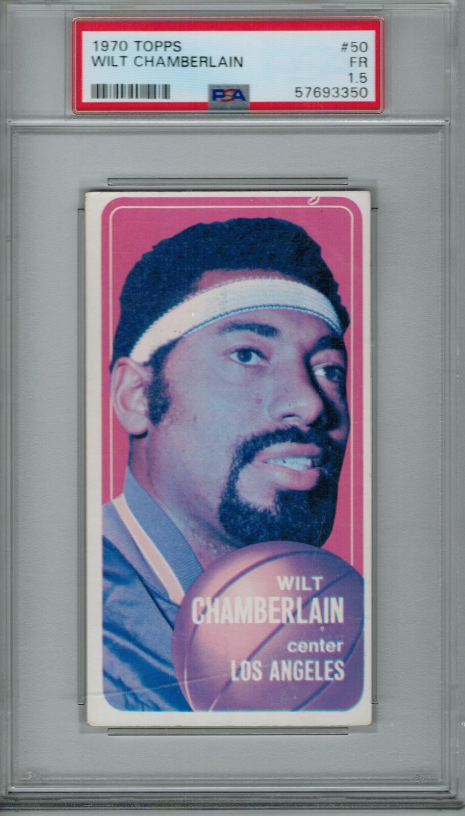 1970-71 Topps Wilt Chamberlain #50 PSA 1.5 FR Lakers Tall Boy, iconic set