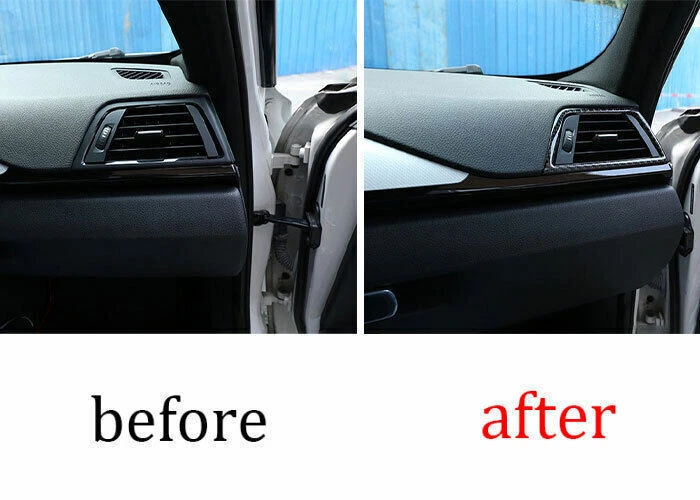 Salpicadero de fibra de carbono real L&R para BMW Serie 3 4 GT 13-2019 Foto 4 de 4