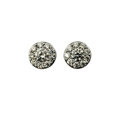14 Karat White Gold and Diamond Cluster Stud Earrings 11401