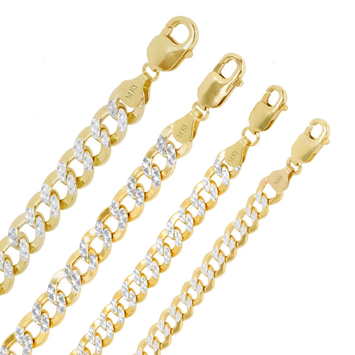 14K Real Solid Yellow Gold Necklace Rope Chain 7mm 24 inch 14kt Chain Unisex
