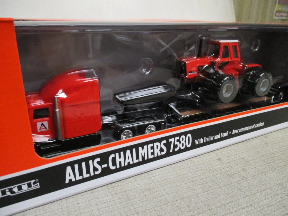 2024 Ertl Allis Chalmers 7580 Toy Set with Semi & Trailer, 1/64 Scale NIB - Image 3 of 4