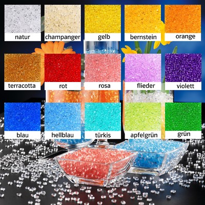 1200x Tautropfen Pearls Raindrops Tischdeko Streudeko Kommunion Taufe Hochzeit