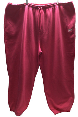 Women's 4X REEBOK Hot Pink Fleece Joggers Sweat Pants Identity Logo
