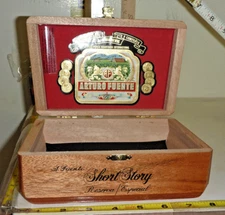 A Fuente 'Short Story' Wood CIGAR BOX - Hand Made In Dominican Republic