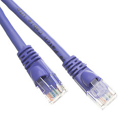 [Pack of 2] Cat5e Purple Copper Ethernet Patch Cable, Snagless/Molded Boot, P...