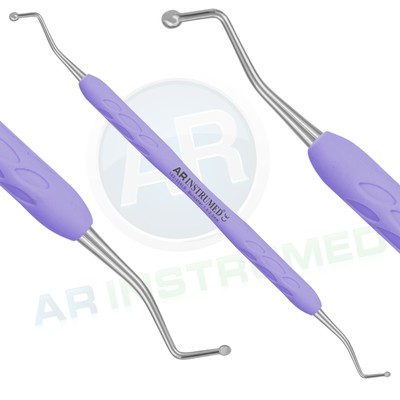 AR Ball Burnisher, Silicone Handle, Double Ended Composite Filling Instruments