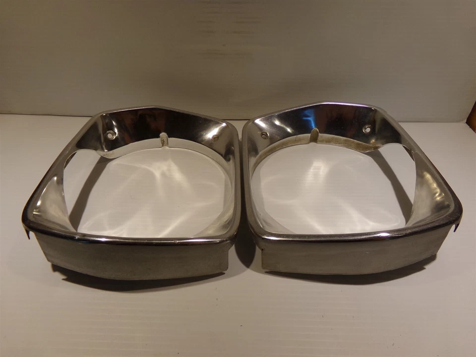 1975 76 Plymouth Duster Headlight Bezels OEM Valiant Scamp A body - Image 2 of 4