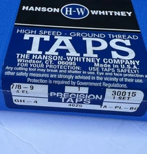 HANSON WHITNEY 7/8-9 Set  (3 pcs.)  #30015 Precision Taps