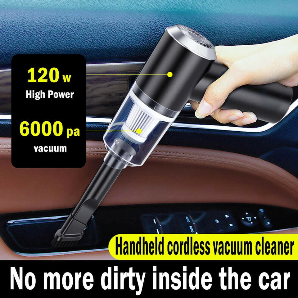 Rechargeable Wireless Vacuum Cleaner Car Handheld Vaccum Mini Power Suction USB - Image 3 of 4