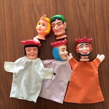 5 Marionnettes à doigts VIntage  Théâtre pour enfants Contes de fée