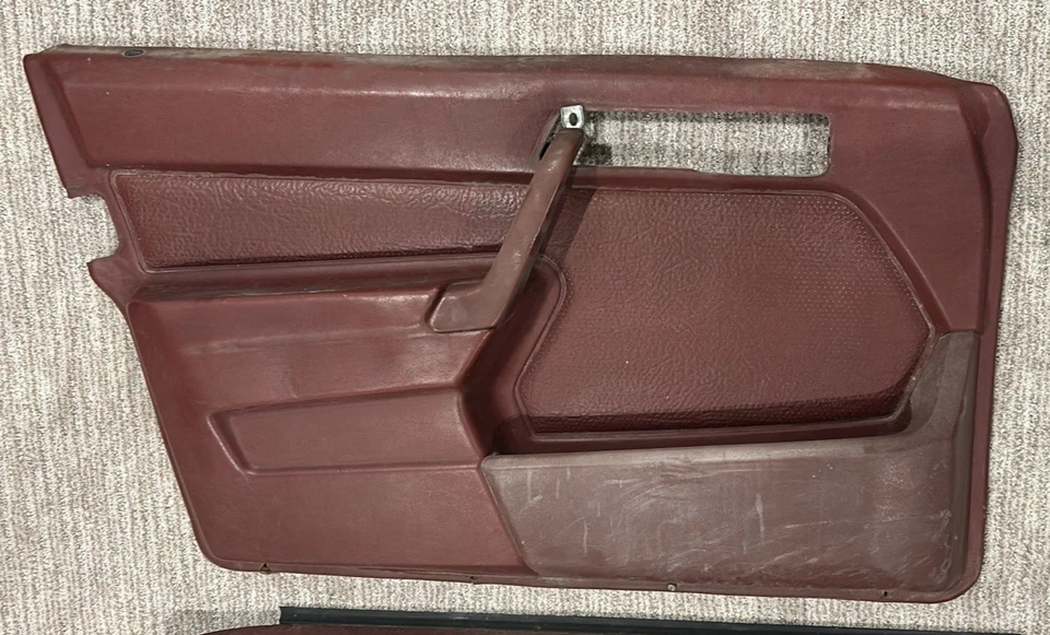 Mercedes Benz W201 190E Maroon Door panels for models w/ Electric Seats Qty 4 - Image 2 of 4