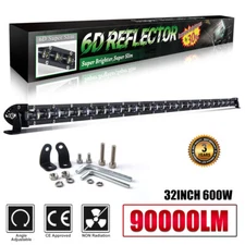 Slim 8" 14" 20" 26 32" LED Work Light Bar Spot Flood Fog Driving SUV ATV Offroad