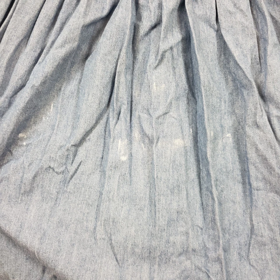 Vestido Tommy Hilfiger Niñas Extra Grande 16 Azul Línea A Denim Cambray Niños * Foto 4 de 4