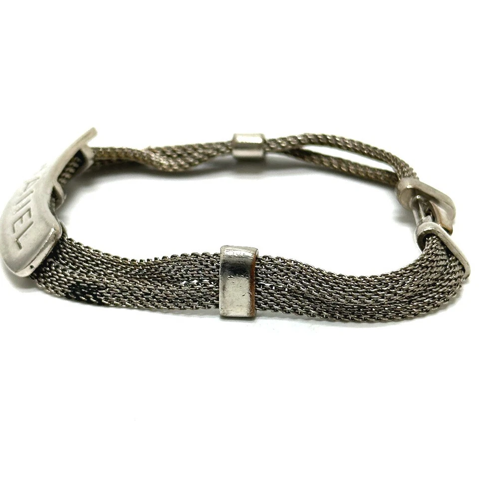 Пластина с логотипом CHANEL цепочка аксессуары модные аксессуары браслет металл серебро - Изображение 4 из 4