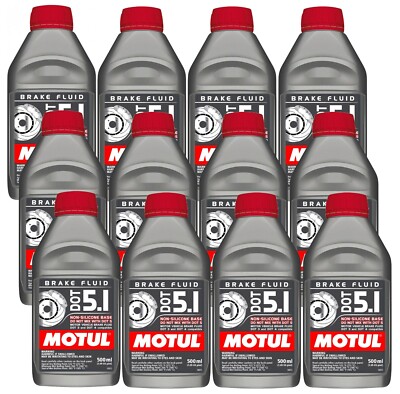 MOTUL  DOT 5.1 4 3 AM Long Life Fully Synthetic Brake Fluid 12 x 0.5L 6 Liters