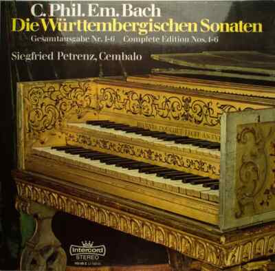 2xLP C.P.E.l Bach / Siegfried Petrenz Die Württembergischen Sonaten (Gesamtausg