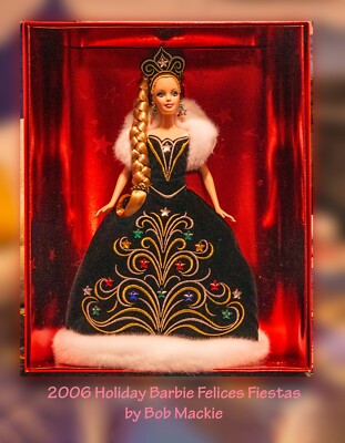 2006 Holiday Barbie Felices Fiestas by Bob Mackie Never Out BoX | eBay