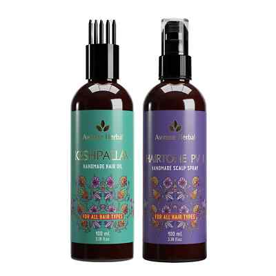 Avimee Herbal Keshpallav Hair Oil (100 ml) & Hairtone PV 1 Scalp Spray 100 ml