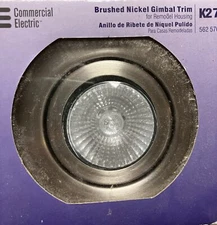 Commercial Electric K27 NEW 3" Recessed Light Fixture 562-576 Brushed Nickel