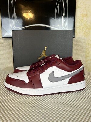 Air Jordan Low Cherrywood Red Grey 553558-615 Men's Size