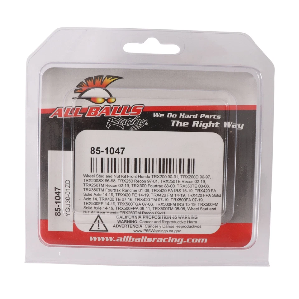 New All Balls Wheel Stud and Nut Kit 85-1047 for Honda TRX 500 FE 14 15 16 17 - Image 4 of 4