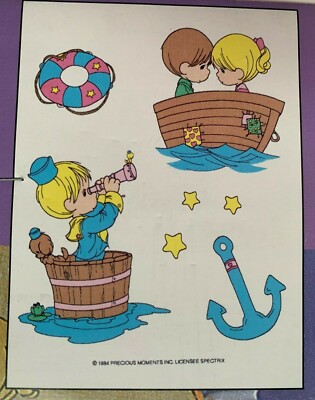 Spectrix Precious Moments Sew-Free Fabric Applique #556 Clear Sailing