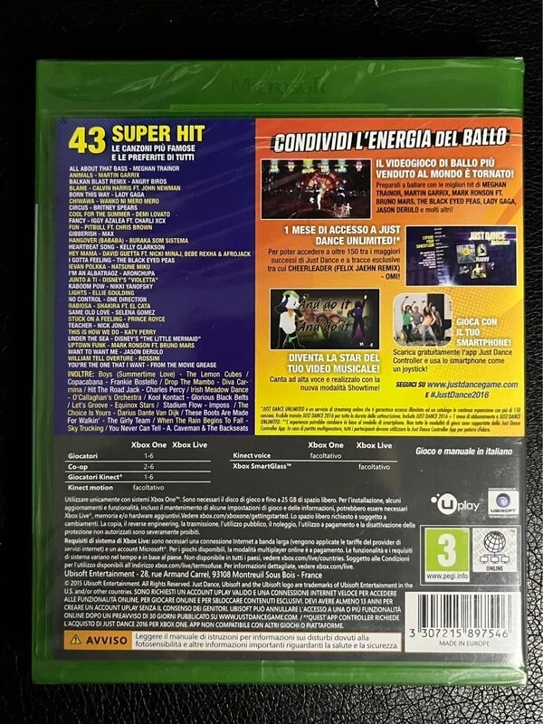Just Dance 2016 XMicrosoft Xbox One CIB Complete Sealed Neu OVP PAL - Bild 3 von 3