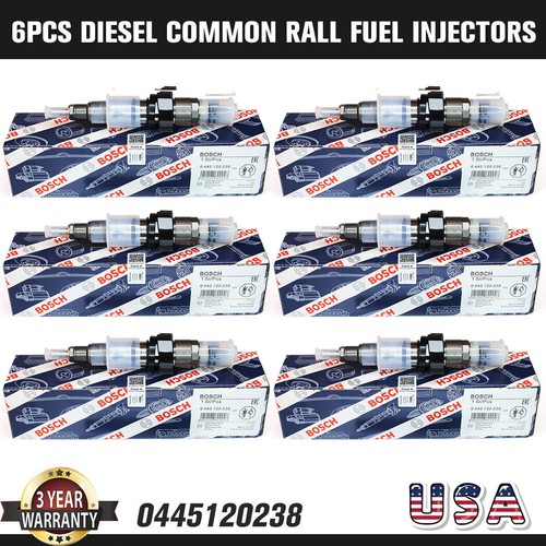 6 Set OEM Fuel Injector Rails For 04-09 Dodge Ram 5.9L Diesel | Part # 0445120238 | 3-Year Warranty
