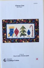Castilleja Cotton Chorus Line 25"x16" Christmas Quilt Pattern