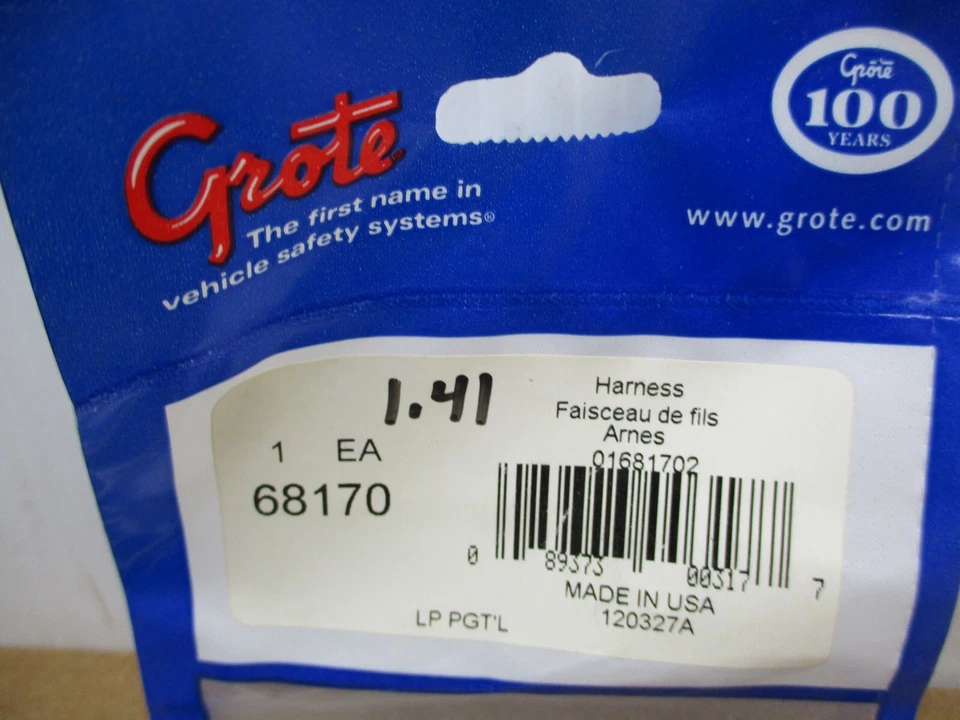 Grote 68170 9 1/2" Long Replacement Light Socket Pigtails (Single Contact) - Image 2 of 3