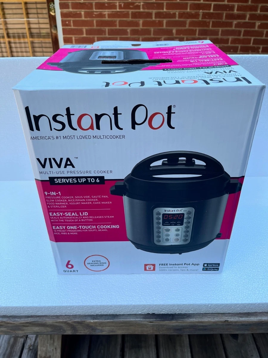 Instant Pot Viva Black Multi-Use 9-in-1 6 Quart Pressure Cooker