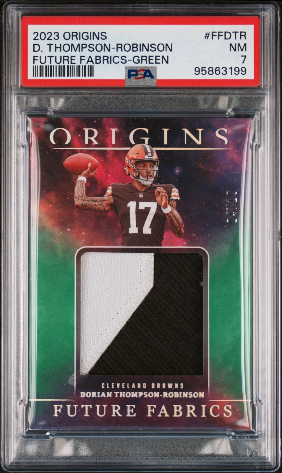 Dorian Thompson-Robinson Panini Origins Future Fabrics #FFDTR Turquoise